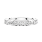Shared-Prong Moissanite Eternity Band in 10K White Gold