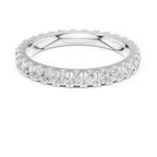 Shared-Prong Moissanite Eternity Band in 10K White Gold
