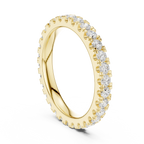 Shared-Prong Moissanite Eternity Band in 10K White Gold