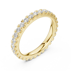 Shared-Prong Moissanite Eternity Band in 10K White Gold