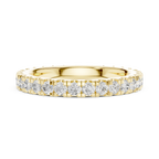 Shared-Prong Moissanite Eternity Band in 10K White Gold