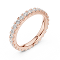 Rose Gold Diamond Eternity Band Round Cut Wedding Ring