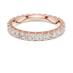 Rose Gold Diamond Eternity Band Round Cut Wedding Ring