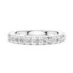 Rose Gold Diamond Eternity Band Round Cut Wedding Ring