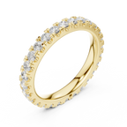 Rose Gold Diamond Eternity Band Round Cut Wedding Ring