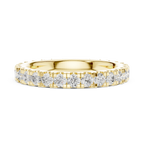 Rose Gold Diamond Eternity Band Round Cut Wedding Ring