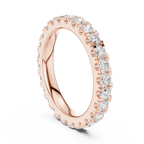 Lab Grown Diamond Round Cut Full Eternity Ring in Yellow Gold