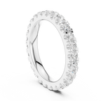 Lab Grown Diamond Round Cut Full Eternity Ring in Yellow Gold