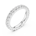 Lab Grown Diamond Round Cut Full Eternity Ring in Yellow Gold