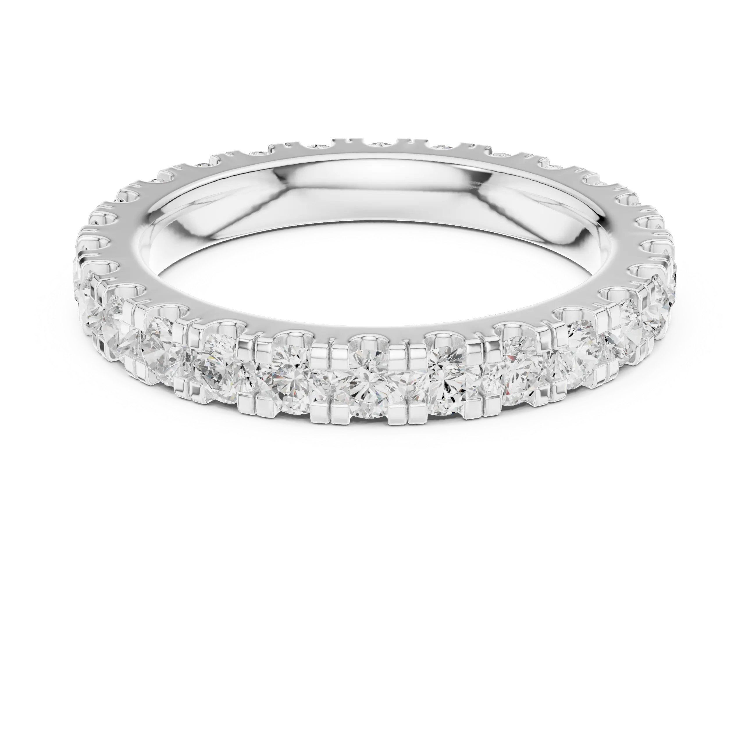 Lab Grown Diamond Round Cut Full Eternity Ring in Yellow Gold
