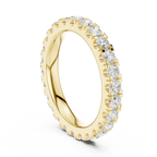 Lab Grown Diamond Round Cut Full Eternity Ring in Yellow Gold