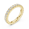 Lab Grown Diamond Round Cut Full Eternity Ring in Yellow Gold