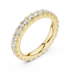 Lab Grown Diamond Round Cut Full Eternity Ring in Yellow Gold