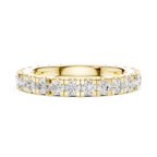 Lab Grown Diamond Round Cut Full Eternity Ring in Yellow Gold