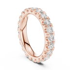 Luxury White Gold Round Cut Diamond Eternity Ring
