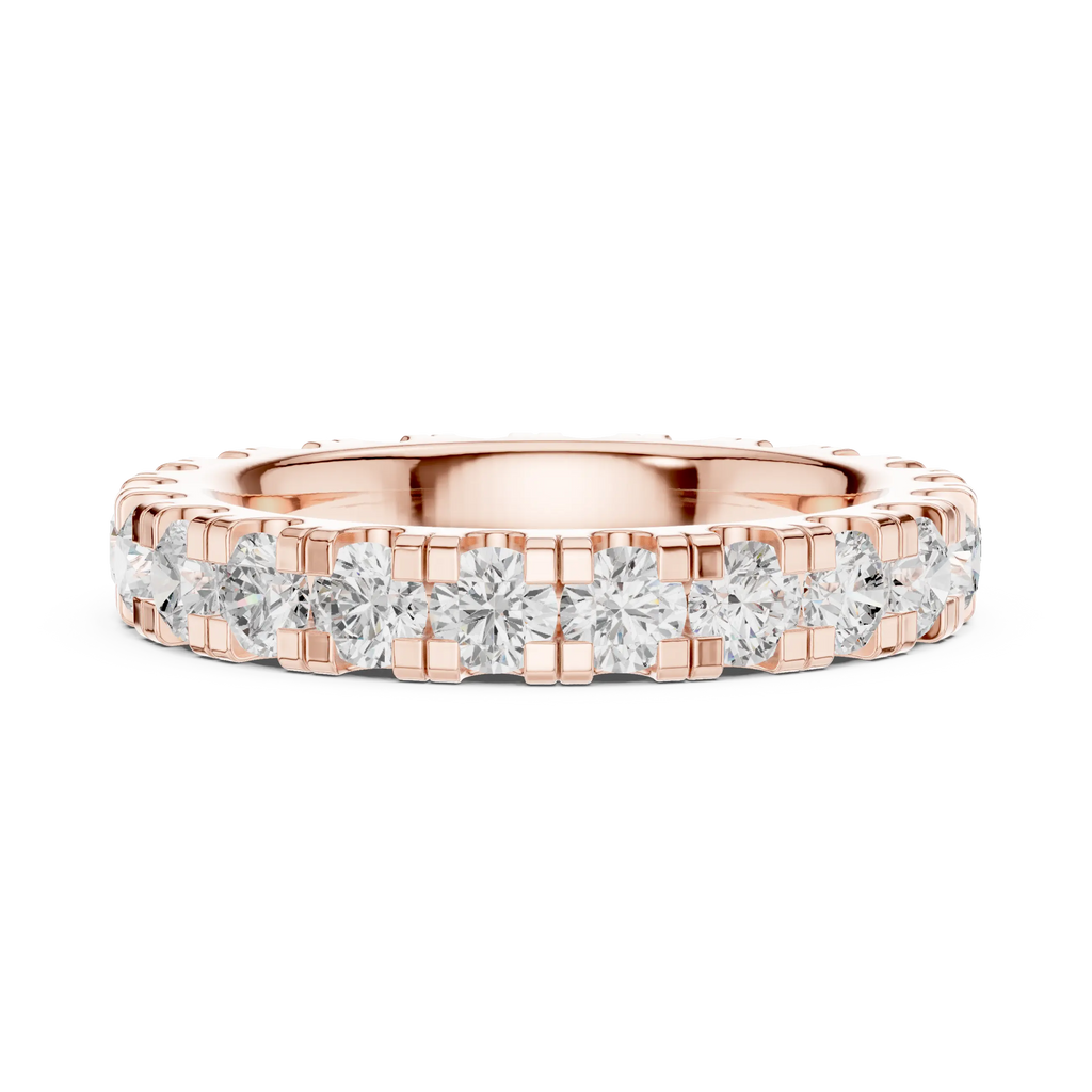 Luxury White Gold Round Cut Diamond Eternity Ring