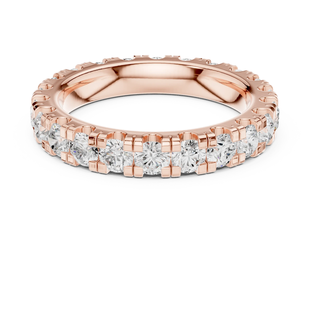 Luxury White Gold Round Cut Diamond Eternity Ring