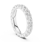 Luxury White Gold Round Cut Diamond Eternity Ring