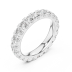 Luxury White Gold Round Cut Diamond Eternity Ring