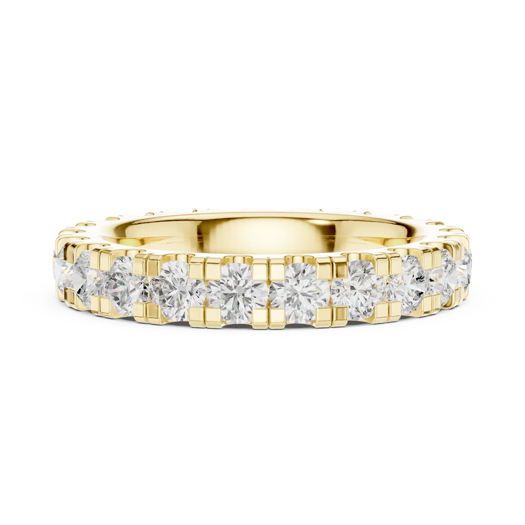 Luxury White Gold Round Cut Diamond Eternity Ring
