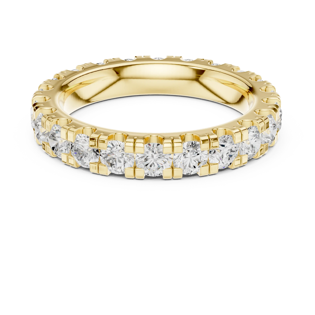 Luxury White Gold Round Cut Diamond Eternity Ring