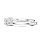 0.55 CTW Round Cut Moissanite Five-Stone Anniversary Ring in 14K White Gold