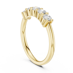 0.55 CTW Round Cut Moissanite Five-Stone Anniversary Ring in 14K White Gold