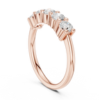Five-Stone Moissanite Diamond Anniversary Band in 10k Yellow Gold