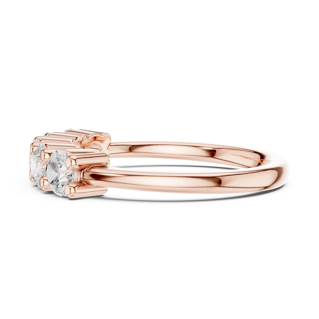 Five-Stone Moissanite Diamond Anniversary Band in 10k Yellow Gold