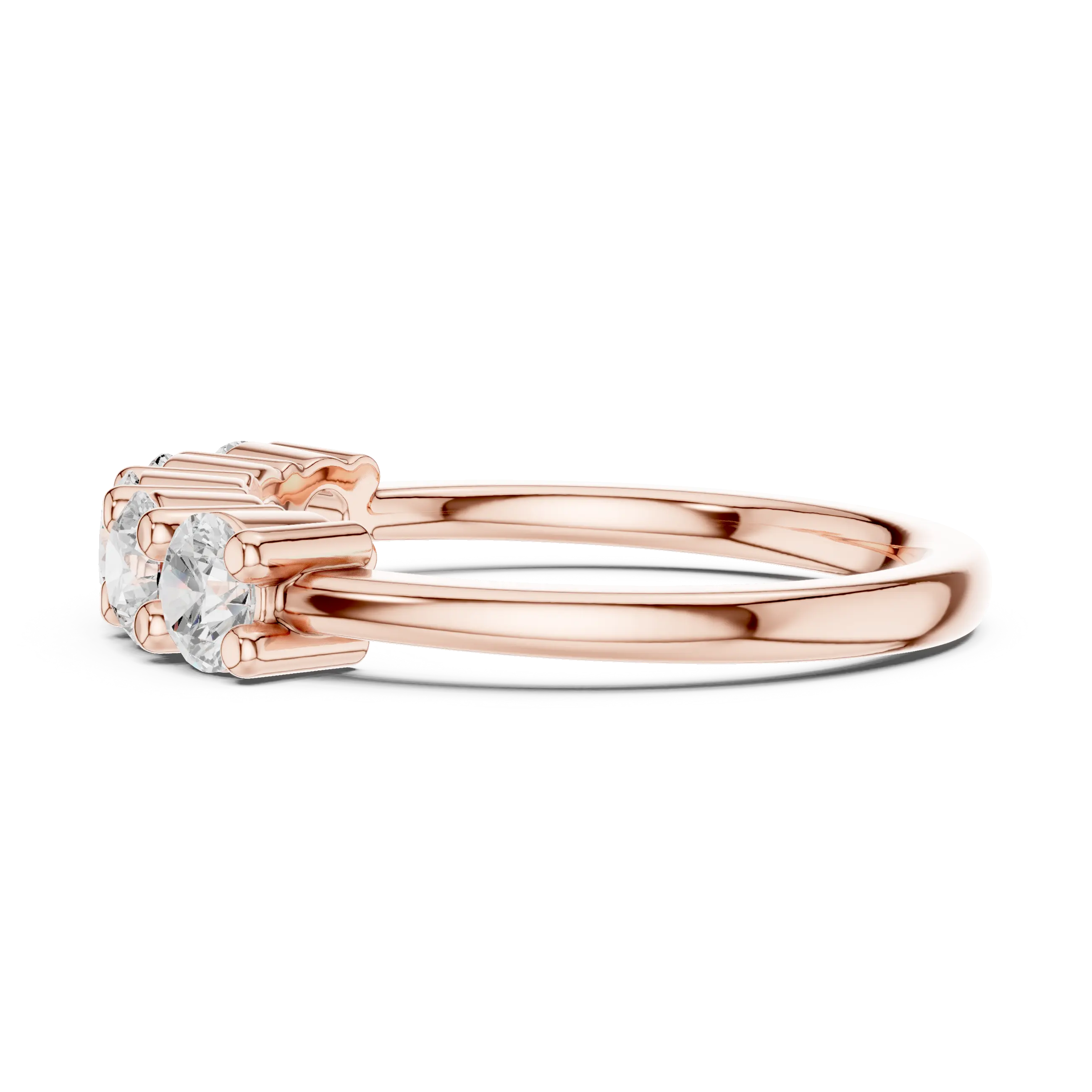 Five-Stone Moissanite Diamond Anniversary Band in 10k Yellow Gold