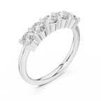 Five-Stone Moissanite Diamond Anniversary Band in 10k Yellow Gold