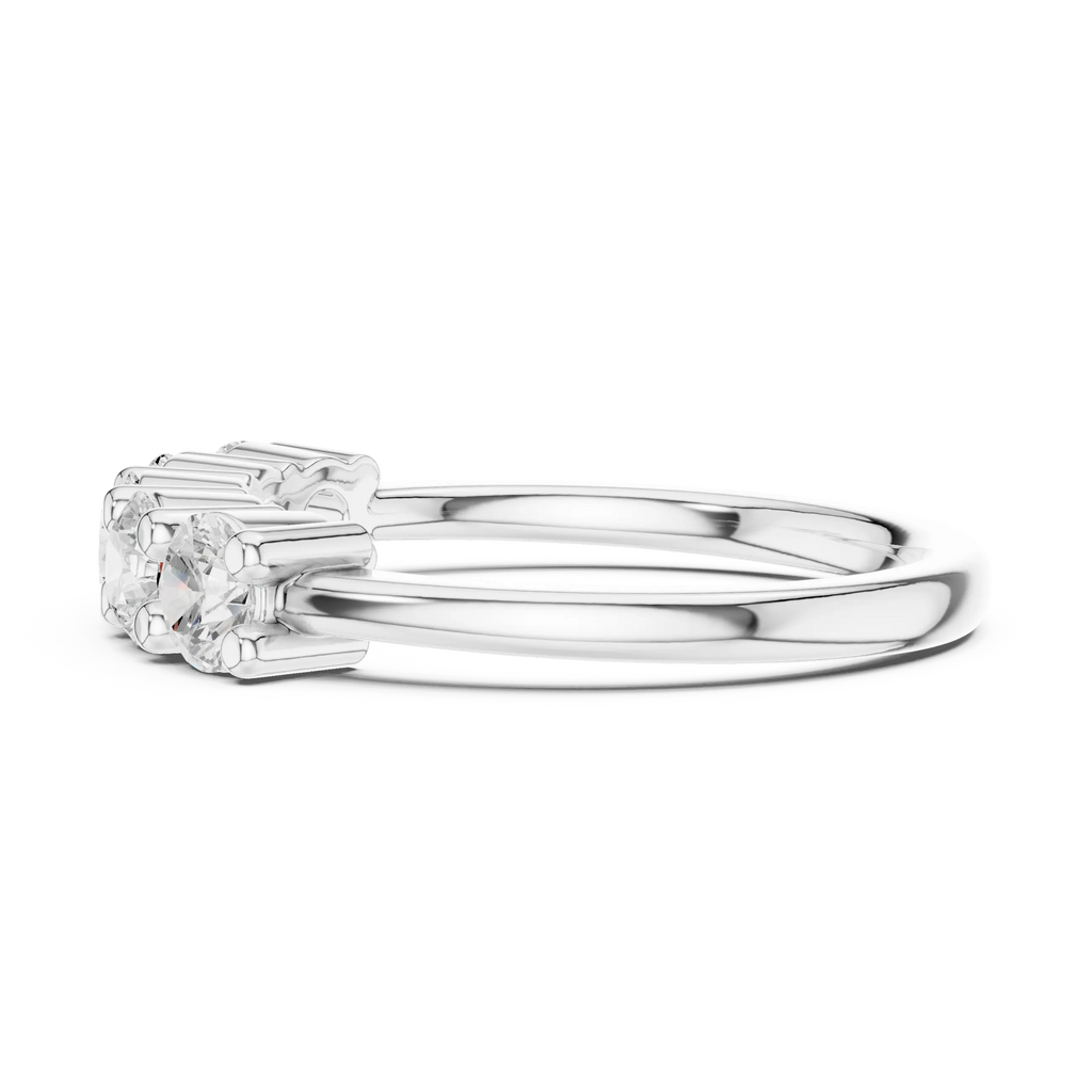 Five-Stone Moissanite Diamond Anniversary Band in 10k Yellow Gold