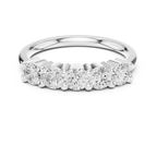 Five-Stone Moissanite Diamond Anniversary Band in 10k Yellow Gold