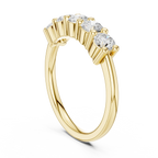 Five-Stone Moissanite Diamond Anniversary Band in 10k Yellow Gold