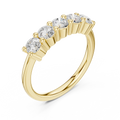 Five-Stone Moissanite Diamond Anniversary Band in 10k Yellow Gold