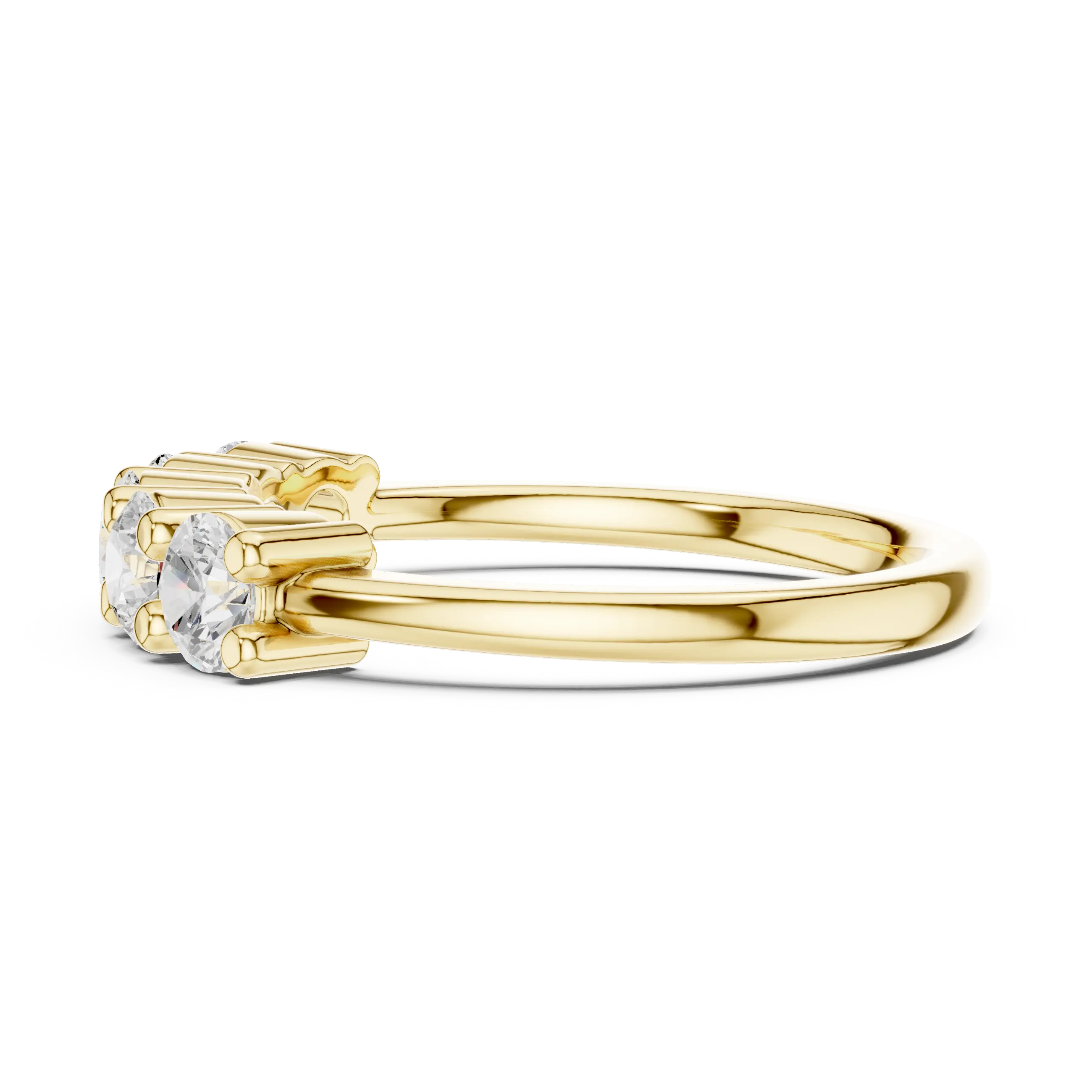Five-Stone Moissanite Diamond Anniversary Band in 10k Yellow Gold