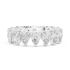 Pear Shape Diamond Ring in White Gold, Teardrop  Eternity Ring