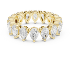 Pear Shape Diamond Ring in White Gold, Teardrop  Eternity Ring