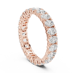Oval Cut Moissanite Full Eternity Band in 14K Rose Gold