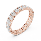 Oval Cut Moissanite Full Eternity Band in 14K Rose Gold