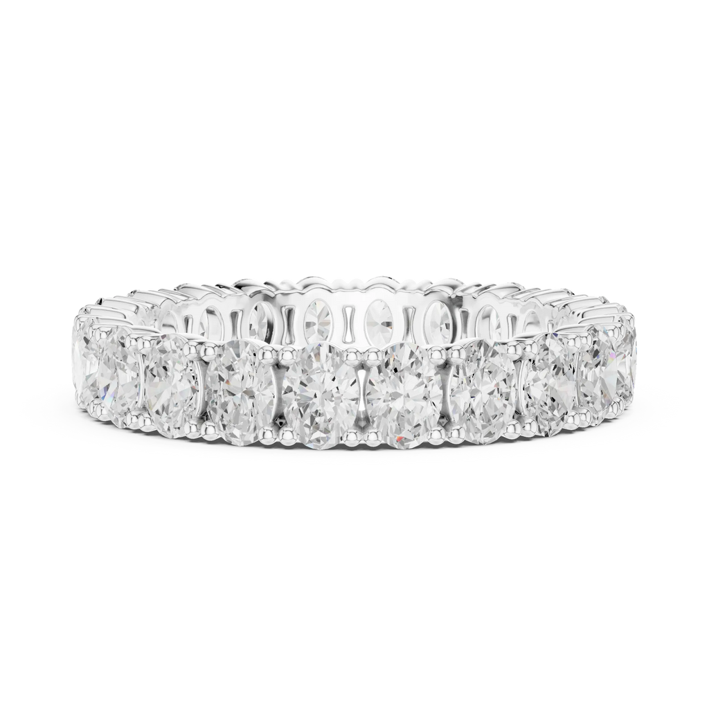 Oval Cut Moissanite Full Eternity Band in 14K Rose Gold
