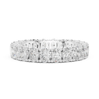 Oval Cut Moissanite Full Eternity Band in 14K Rose Gold