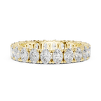 Oval Cut Moissanite Full Eternity Band in 14K Rose Gold
