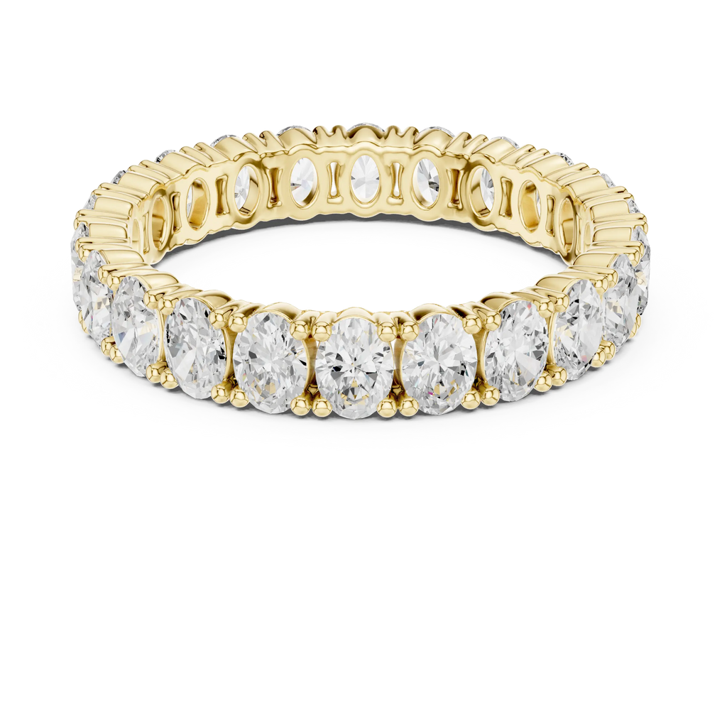 Oval Cut Moissanite Full Eternity Band in 14K Rose Gold