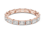 Emerald Cut Moissanite Full Eternity Statement Wedding Band in 10K White Gold