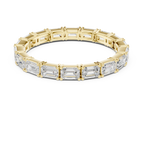 Emerald Cut Moissanite Full Eternity Statement Wedding Band in 10K White Gold