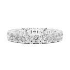2.80 CTW Cushion Square Cut Moissanite Full Eternity Band in 14K Yellow Gold
