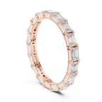 The "Heritage" Emerald Cut Diamond Full Eternity Band in 18K White Gold
