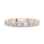 The "Heritage" Emerald Cut Diamond Full Eternity Band in 18K White Gold