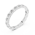 The "Heritage" Emerald Cut Diamond Full Eternity Band in 18K White Gold